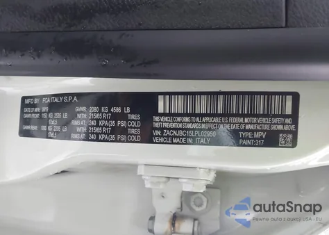 2020 Jeep Renegade Trailhawk 4X4 from USA, damaged, VIN ZACNJBC15LPL02950